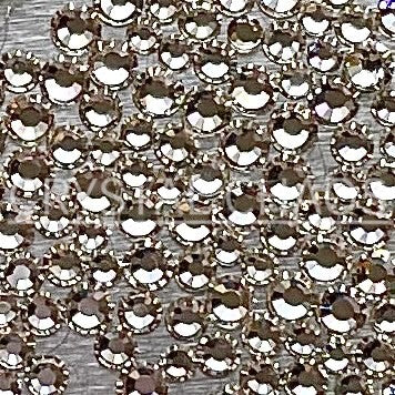 Flatback Crystals, Round, Non-Hotfix PRECIOSA, Light Gold Quartz