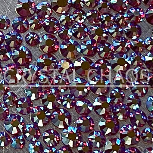 Flatback Crystals, Round, Non-Hotfix PRECIOSA, Light Siam AB
