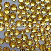 Light Topaz, Non-Hotfix PRECIOSA Crystals Mixed Size Pack SS5/SS7/SS9 150pc - Crystal Chaos