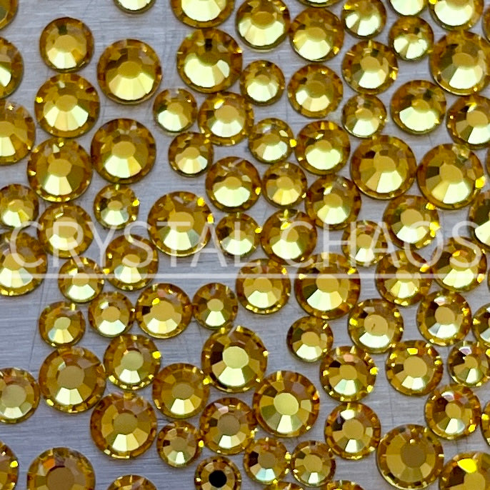 Light Topaz, Non-Hotfix PRECIOSA Crystals Mixed Size Pack SS5/SS7/SS9 150pc - Crystal Chaos