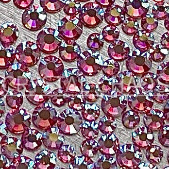 Flatback Crystals, Round, Non-Hotfix PRECIOSA, Rose AB - Crystal Chaos