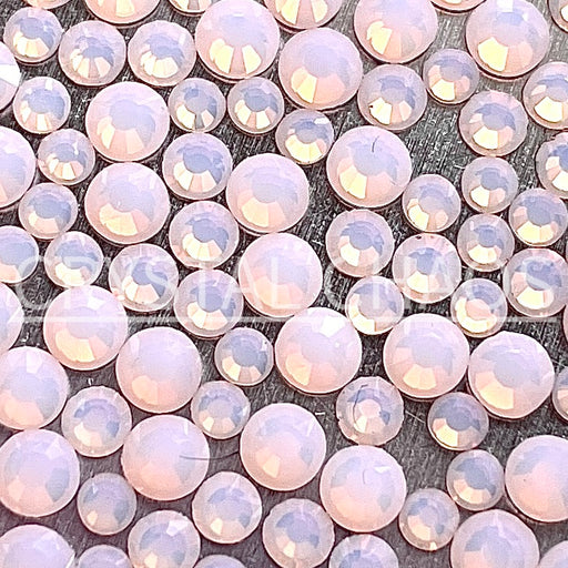 Flatback Crystals, Round, Non-Hotfix PRECIOSA, Rose Opal - Crystal Chaos