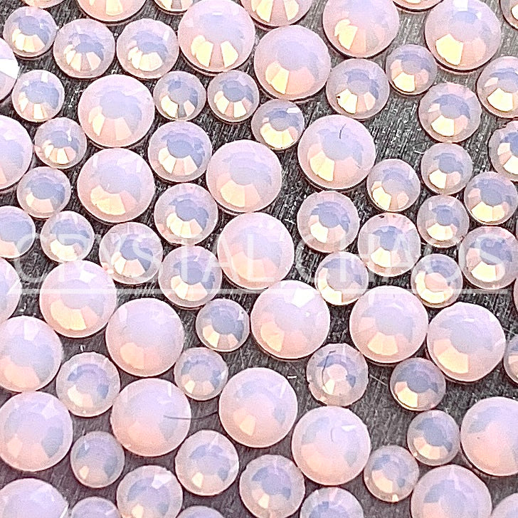 Rose Opal, Non-Hotfix PRECIOSA Crystals Mixed Size Pack SS6/SS8/SS10 150pc - Crystal Chaos