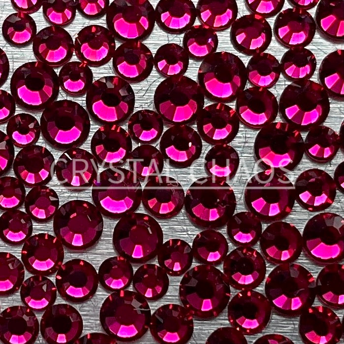 Ruby, Non-Hotfix PRECIOSA Crystals Mixed Size Pack SS6/SS8/SS10 150pc - Crystal Chaos