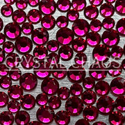 Flatback Crystals, Round, Non-Hotfix PRECIOSA, Ruby - Crystal Chaos