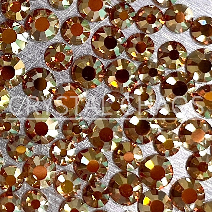 Flatback Crystals, Round, Non-Hotfix PRECIOSA, Sunrise