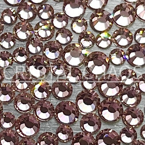 Flatback Crystals, Round, Non-Hotfix PRECIOSA, Vintage Rose - Crystal Chaos