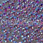 Flatback Crystals, Round, Non-Hotfix PRECIOSA, Violet AB - Crystal Chaos