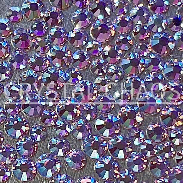 Flatback Crystals, Round, Non-Hotfix PRECIOSA, Violet AB - Crystal Chaos