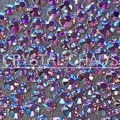 Flatback Crystals, Round, Non-Hotfix PRECIOSA, Violet AB - Crystal Chaos