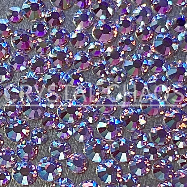 Flatback Crystals, Round, Non-Hotfix PRECIOSA, Violet AB