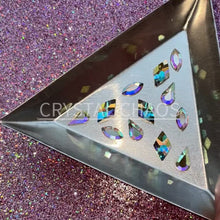 Load and play video in Gallery viewer, Navette/Pear/Rhombus, Non-Hotfix PRECIOSA Crystals Mixed Shape Pack 12pc - Crystal AB
