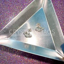 Load and play video in Gallery viewer, Planet, 3D Rhinestone CHARM 004-S, 10mm, Silver/Crystal, 2pc
