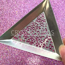 Load and play video in Gallery viewer, Flatback Crystals, Round, Non-Hotfix PRECIOSA, Rose

