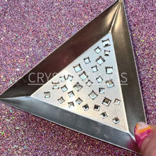 Load and play video in Gallery viewer, Square, Non-Hotfix PRECIOSA Crystals Mixed Size Shape Pack 30pc - Clear Crystal
