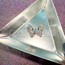 Load and play video in Gallery viewer, Butterfly, 3D Rhinestone CHARM 007-S, 14x17mm, Silver/Crystal, 1pc
