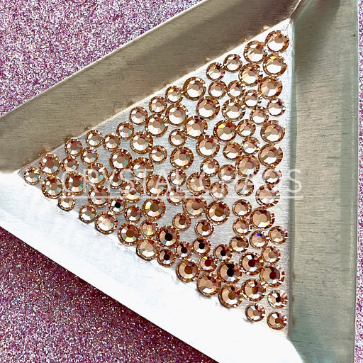 Light Peach, Non-Hotfix PRECIOSA Crystals Mixed Size Pack SS12/SS16 100pc - Crystal Chaos